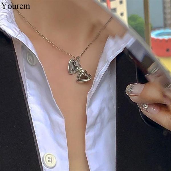 pendant necklaces yourem 2.4mm stainless steel aesthetic heart necklace for women mini po frame choker jewelry, Silver
pendant necklaces yourem 2.4mm stainless steel aesthetic heart necklace for women mini po frame choker jewelry, Silver
