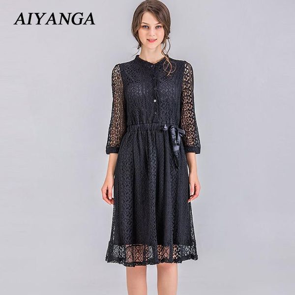 casual dresses england style lace dress women spring summer 2021 hollow medium long slim elegant black apricot a-line for woman, Black;gray
casual dresses england style lace dress women spring summer 2021 hollow medium long slim elegant black apricot a-line for woman, Black;gray