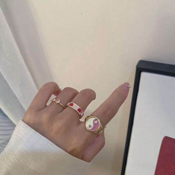 wedding rings cute girls pink crystal enamel jewelry yin yang love heart ring 2021 fashion party girlfriend gift, Slivery;golden
wedding rings cute girls pink crystal enamel jewelry yin yang love heart ring 2021 fashion party girlfriend gift, Slivery;golden