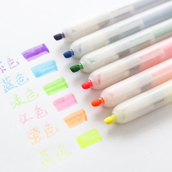 highlighters jukuai 6 pcs/lot knock type color highlighter pen set fluorescent marker pens non-toxic stationary office school supplies 7260, Black;red
highlighters jukuai 6 pcs/lot knock type color highlighter pen set fluorescent marker pens non-toxic stationary office school supplies 7260, Black;red