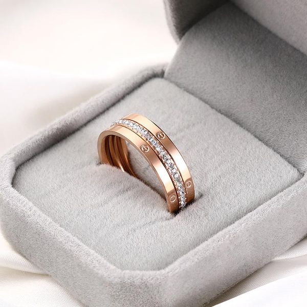 luxury stainless steel zircon rings set women romantic rose gold engagement gift ring female party finger jewelry wedding, Slivery;golden 
luxury stainless steel zircon rings set women romantic rose gold engagement gift ring female party finger jewelry wedding, Slivery;golden