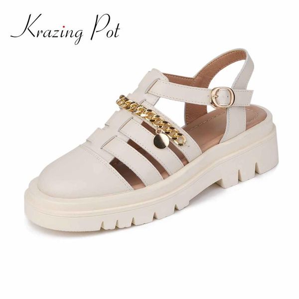 dress shoes krazing pot plus size genuine leather round toe med heels baotou metal chains british school buckle straps women sandals l72, Black
dress shoes krazing pot plus size genuine leather round toe med heels baotou metal chains british school buckle straps women sandals l72, Black