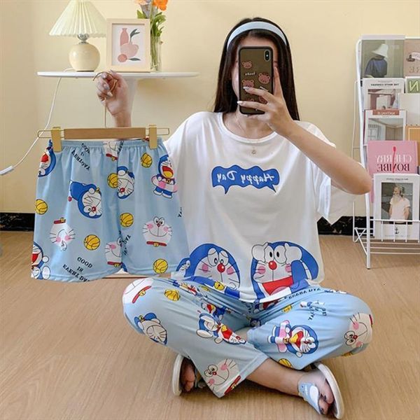 3 pieces set pajamas summer womens sleepwears cartoon sailor bear anime pijama suits with shorts room wear casual sleepwea girls, Black;red
3 pieces set pajamas summer womens sleepwears cartoon sailor bear anime pijama suits with shorts room wear casual sleepwea girls, Black;red