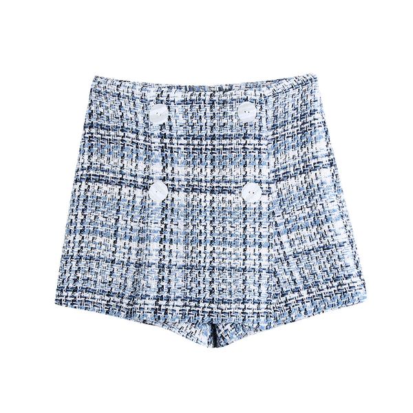 women chic fashion with buttons tweed bermuda shorts skirts vintage high waist side zipper female skorts mujer 210430, White;black
women chic fashion with buttons tweed bermuda shorts skirts vintage high waist side zipper female skorts mujer 210430, White;black