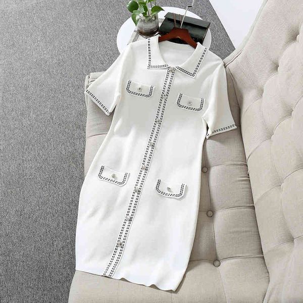casual dresses summer short sleeve lapel neck white / blue contrast color knitted panelled buttons single-breasted dress nj292032410 4mia, Black;gray
casual dresses summer short sleeve lapel neck white / blue contrast color knitted panelled buttons single-breasted dress nj292032410 4mia, Black;gray