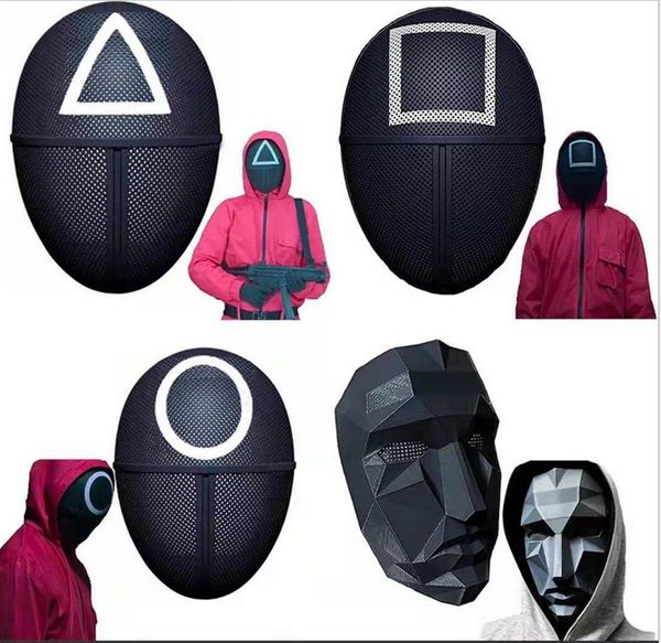 new tv squid game masked man masks round squire triangle mask accessories delicate halloween masquerade costume party props
new tv squid game masked man masks round squire triangle mask accessories delicate halloween masquerade costume party props