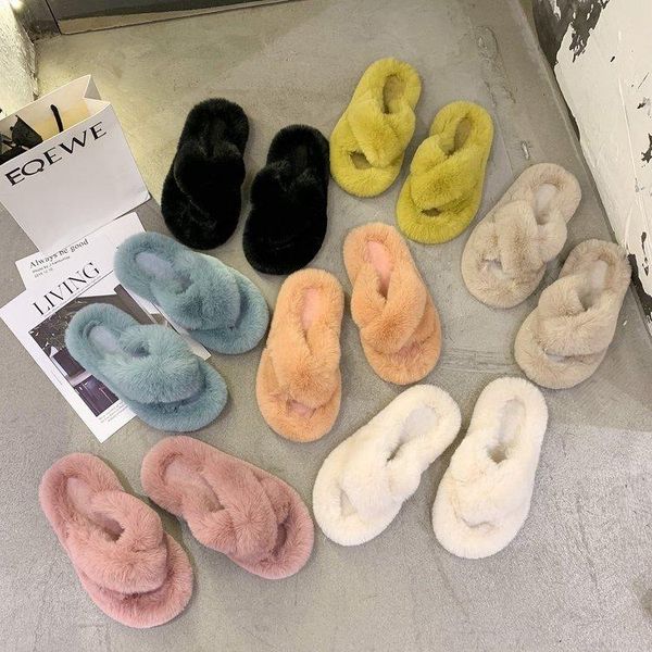 women slippers winter warm shoes woman slip on flats slides home female faux fur comfortable non plus size 35-42, Black
women slippers winter warm shoes woman slip on flats slides home female faux fur comfortable non plus size 35-42, Black