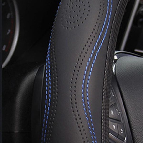 good grip cover car black and blue for 15"/37-38cm four seasons pu leather steering wheel covers
good grip cover car black and blue for 15"/37-38cm four seasons pu leather steering wheel covers