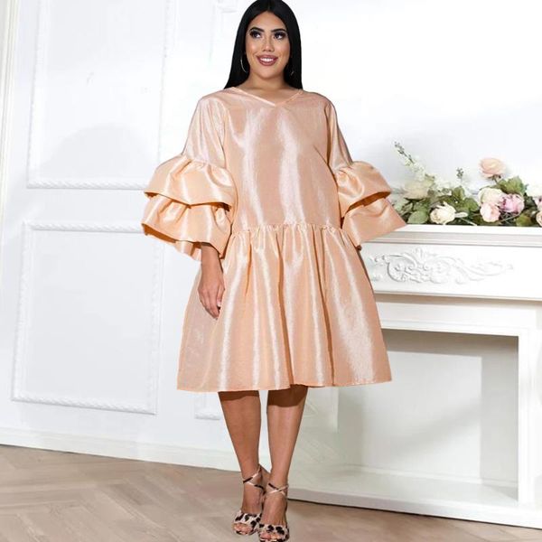 plus size dresses birthday dress casual loose v neck long sleeve ruffle women clothing spring autumn party dinner fashion, Black
plus size dresses birthday dress casual loose v neck long sleeve ruffle women clothing spring autumn party dinner fashion, Black