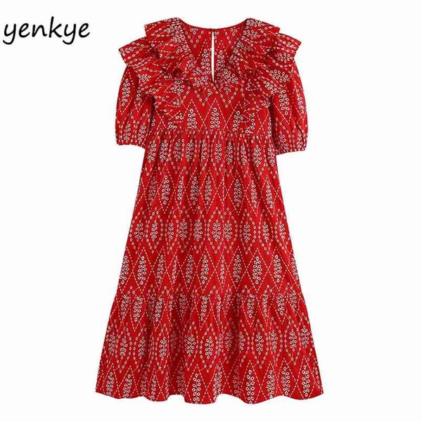 fashion women openwork embroidery dress layered ruffle v neck plus sleeve red long summer party vestido size 210514, Black;gray
fashion women openwork embroidery dress layered ruffle v neck plus sleeve red long summer party vestido size 210514, Black;gray