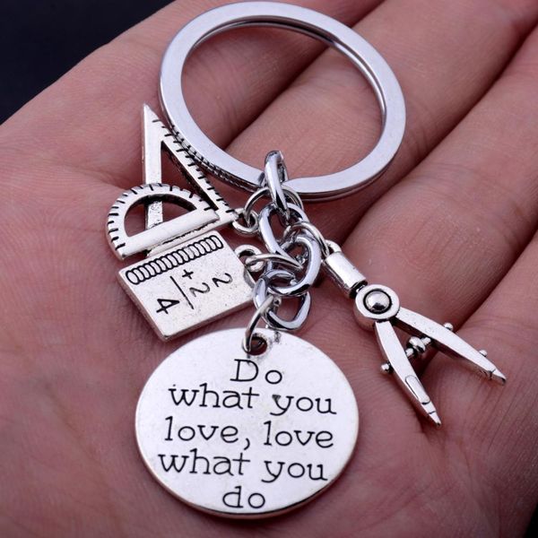 36pc compasses triangle ruler book pendant math teachers keyring engraved words love what you do keychain, Silver
36pc compasses triangle ruler book pendant math teachers keyring engraved words love what you do keychain, Silver