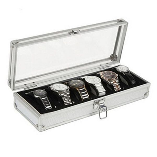 watch boxes & cases metal box storage aluminum alloy case useful 6/12 grid watches aluminium display, Black;blue
watch boxes & cases metal box storage aluminum alloy case useful 6/12 grid watches aluminium display, Black;blue