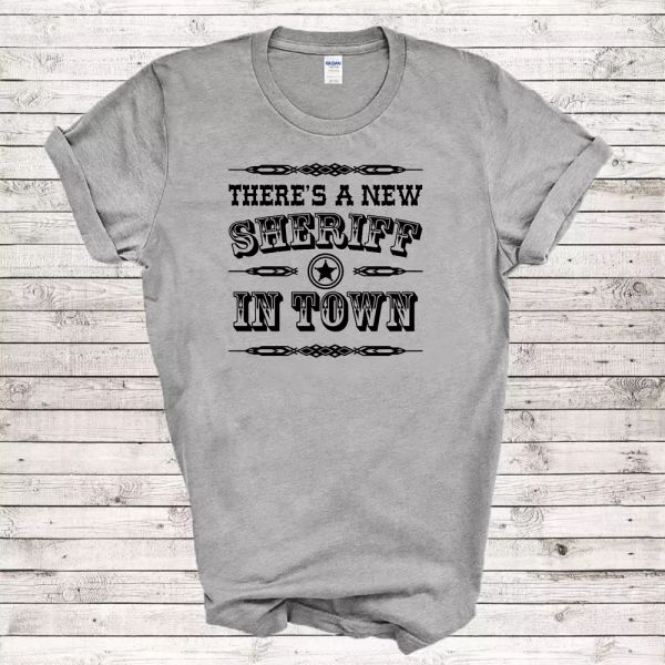 there is a new sheriff in town funny cop police gift law sport gray t-shirt, White;black
there is a new sheriff in town funny cop police gift law sport gray t-shirt, White;black