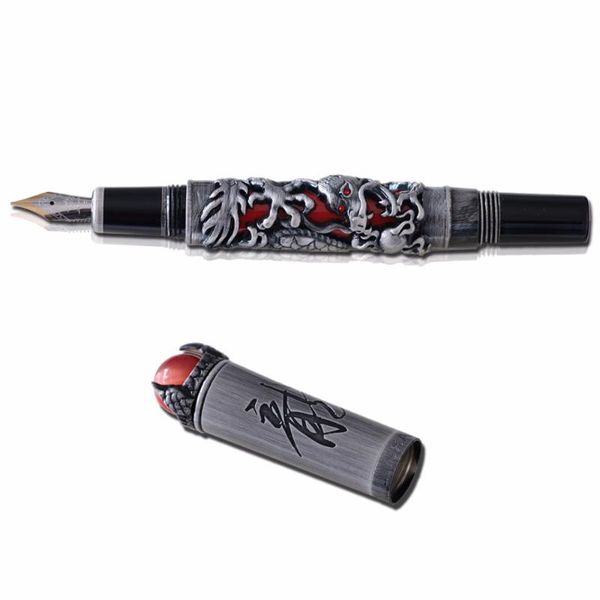 fountain pens luxury dragon pen vintage ancient silver f 0.5mm nib jinhao dolma kalem ink for writing
fountain pens luxury dragon pen vintage ancient silver f 0.5mm nib jinhao dolma kalem ink for writing