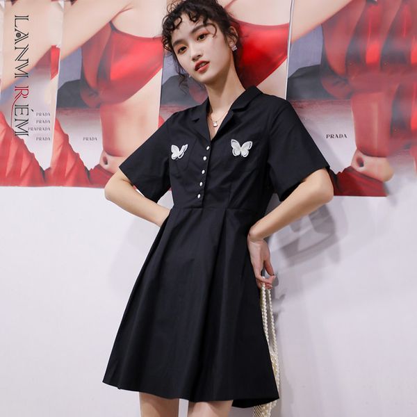 women black butterfly fold dress turn-down collar short sleeve loose fit fashion tide spring summer 2e1077 210507, Black;gray
women black butterfly fold dress turn-down collar short sleeve loose fit fashion tide spring summer 2e1077 210507, Black;gray