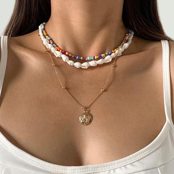 pendant necklaces ingemark boho conch seashell chain necklace for women girls summer beach simple strand seed beads coin handmade jewelry, Silver
pendant necklaces ingemark boho conch seashell chain necklace for women girls summer beach simple strand seed beads coin handmade jewelry, Silver