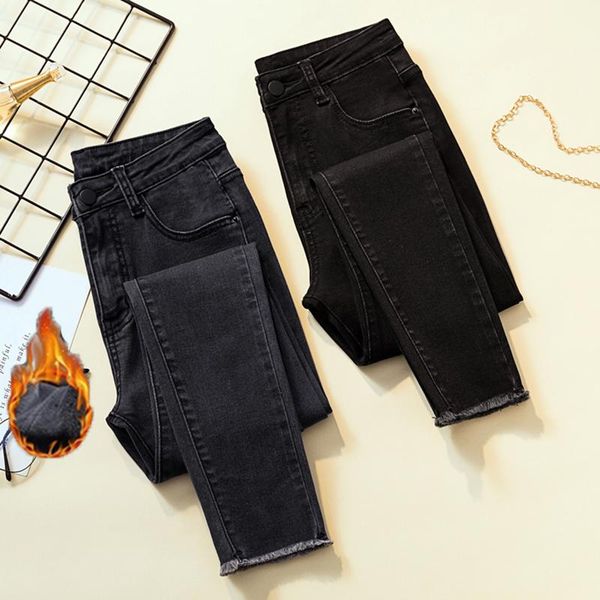 plus size stretch straight warm winter women jeans velvet high waist skinny pencil pants denim elastic rough edge ladies nine4xl women', Blue
plus size stretch straight warm winter women jeans velvet high waist skinny pencil pants denim elastic rough edge ladies nine4xl women', Blue