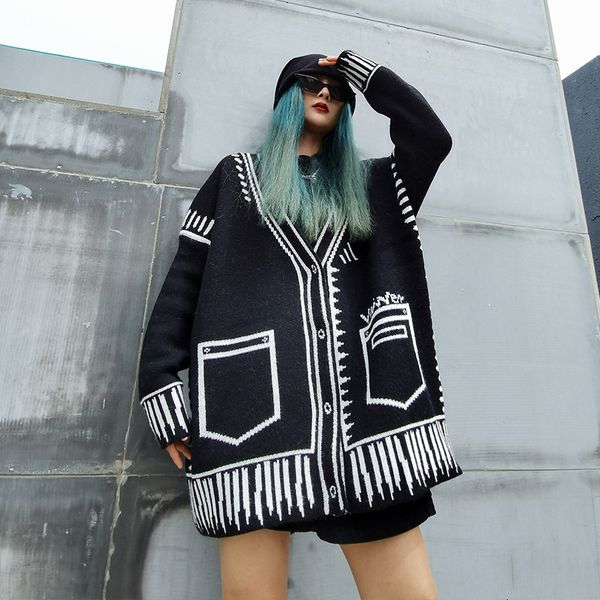 women's knitted jacket autumn/winter wide open pocket long sleeve sweater with v-cleavage, White;black
women's knitted jacket autumn/winter wide open pocket long sleeve sweater with v-cleavage, White;black