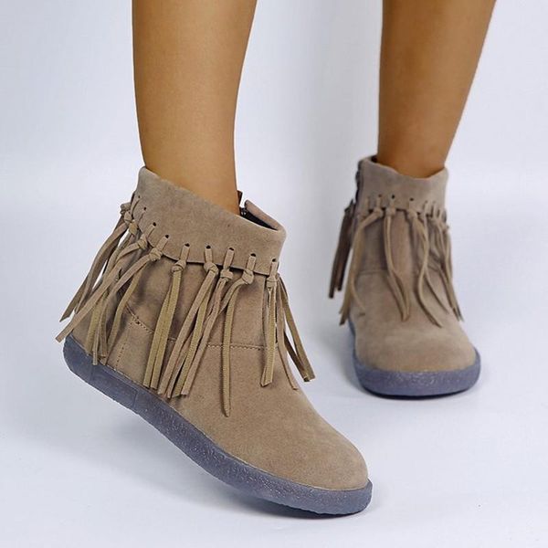 boots 2021 autumn ladies fashion retro round toe flat heel tassel wear-resistant high-quality women shoes plus size short, Black
boots 2021 autumn ladies fashion retro round toe flat heel tassel wear-resistant high-quality women shoes plus size short, Black