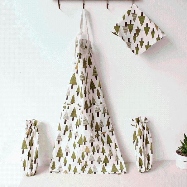japanese style cotton and linen cloth art housework apron kitchen home work clothes sleeveless aprons