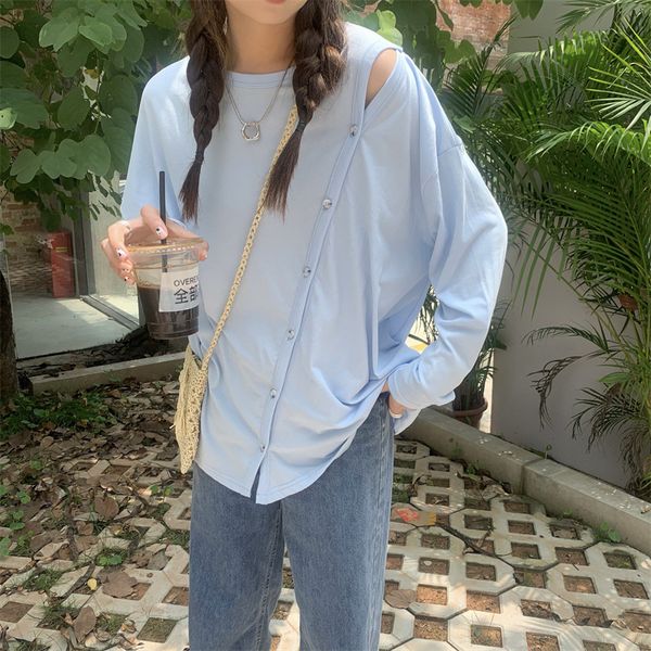 tees women's t-shirt small off shoulder thin irregular diagonal split t-shirt summer round neck loose solid color long sleeve sunscree, White
tees women's t-shirt small off shoulder thin irregular diagonal split t-shirt summer round neck loose solid color long sleeve sunscree, White