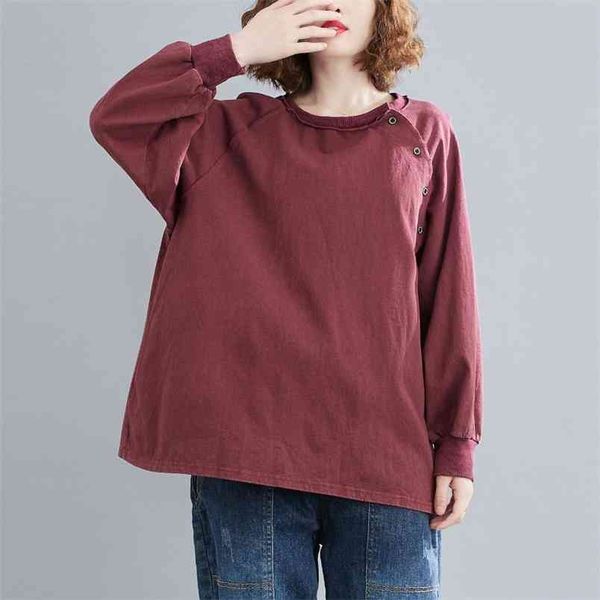 spring autumn arts style women long sleeve loose tee shirt femme cotton casual o-neck t-shirt big size v188 210512, White
spring autumn arts style women long sleeve loose tee shirt femme cotton casual o-neck t-shirt big size v188 210512, White