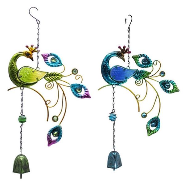 decorative objects & figurines 2 pcs 3d rotating wind chimes peacock shape metal crafts painted ornaments creative bell pendants green blue
decorative objects & figurines 2 pcs 3d rotating wind chimes peacock shape metal crafts painted ornaments creative bell pendants green blue