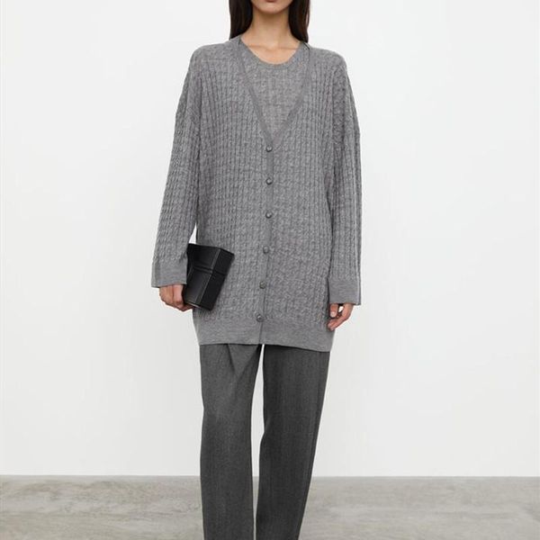 women's knits & tees 2021 women v-neck twist knit sweater cardigan long sleeve lady single-breasted loose mid-length thin knitwear with, White
women's knits & tees 2021 women v-neck twist knit sweater cardigan long sleeve lady single-breasted loose mid-length thin knitwear with, White