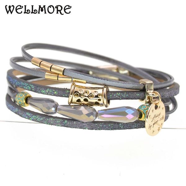 leather bracelets for women fashion 9 colors crystal charm & bangles female jewelry wholesale, Golden;silver
leather bracelets for women fashion 9 colors crystal charm & bangles female jewelry wholesale, Golden;silver