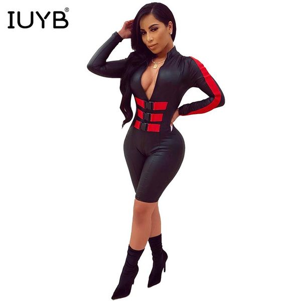 women's jumpsuits & rompers iuyb spring 2021 reduction of age fashion women playsuits solid o-neck full sleeve slim leathe, Black;white
women's jumpsuits & rompers iuyb spring 2021 reduction of age fashion women playsuits solid o-neck full sleeve slim leathe, Black;white