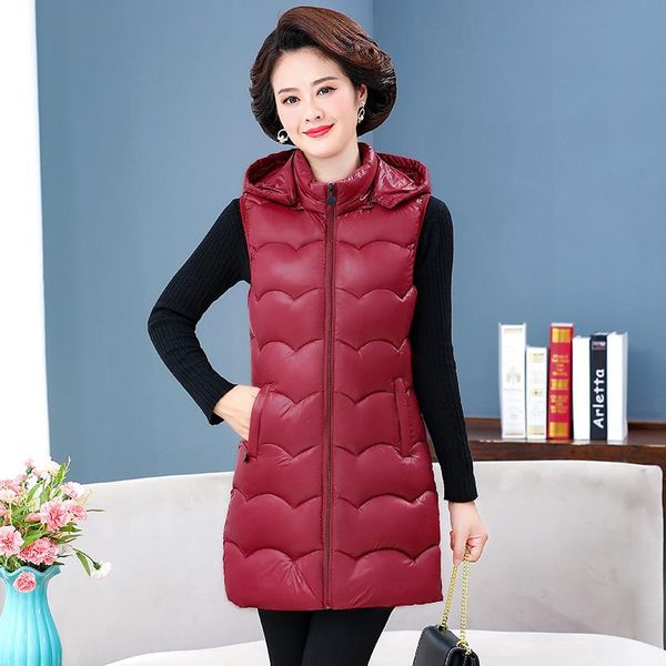 women's vests long sleeveless jacket solid hooded quilted zipper ladies casual slim winter pockets padded fashion waistcoat for female, Black;white
women's vests long sleeveless jacket solid hooded quilted zipper ladies casual slim winter pockets padded fashion waistcoat for female, Black;white