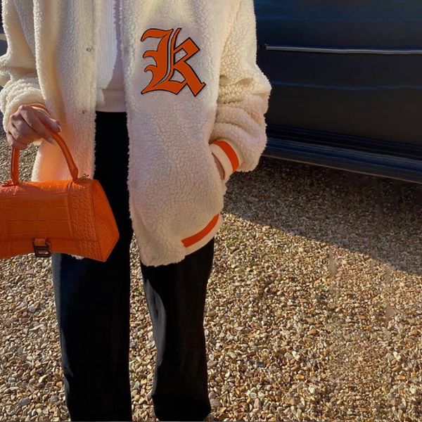 women's jackets vintage fur faux baseball jacket varsity women oversized bomber cloat 2021 autumn winter loose long sleeve outwear stre, Black;brown
women's jackets vintage fur faux baseball jacket varsity women oversized bomber cloat 2021 autumn winter loose long sleeve outwear stre, Black;brown