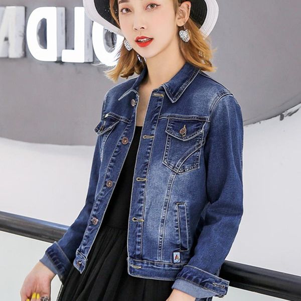 women's jackets long-sleeved short coat slim autumn denim jacket single-breasted retro blue wild harajuku small fresh, Black;brown
women's jackets long-sleeved short coat slim autumn denim jacket single-breasted retro blue wild harajuku small fresh, Black;brown