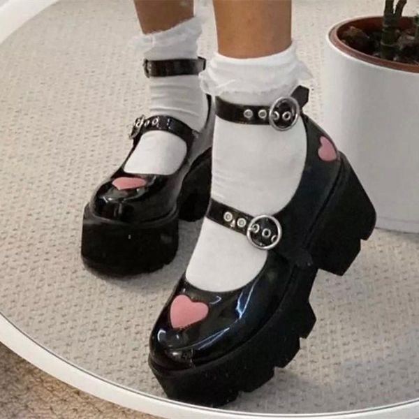 dress shoes cute women pumps platform spring ladies solid color woman casual heels round toe block buckles chaussure femme footwear, Black
dress shoes cute women pumps platform spring ladies solid color woman casual heels round toe block buckles chaussure femme footwear, Black