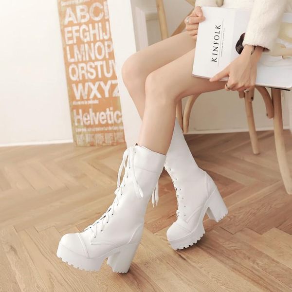 boots women's mid calf autumn shoes round toe clogs platform lace up luxury designer ladies lolita large size rock rubber high, Black
boots women's mid calf autumn shoes round toe clogs platform lace up luxury designer ladies lolita large size rock rubber high, Black