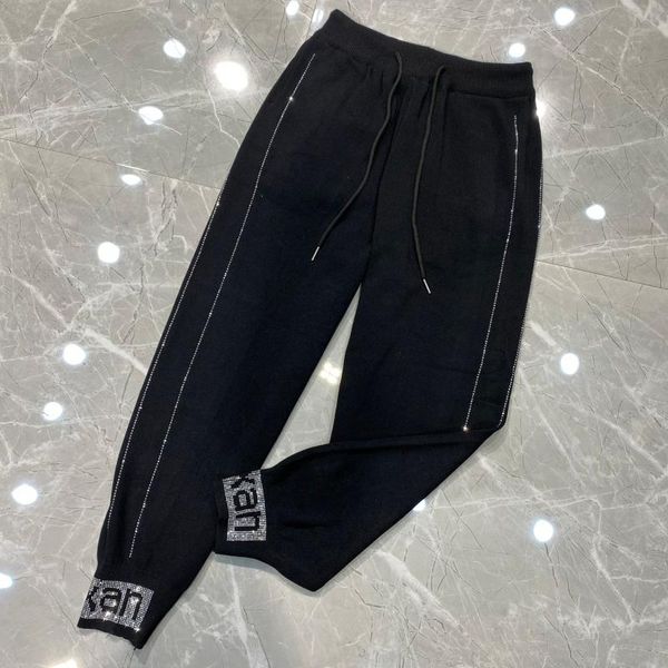 women's pants & capris women elastic waist studded letter sweatpants winter stretchy sweater black casual knitting, Black;white
women's pants & capris women elastic waist studded letter sweatpants winter stretchy sweater black casual knitting, Black;white