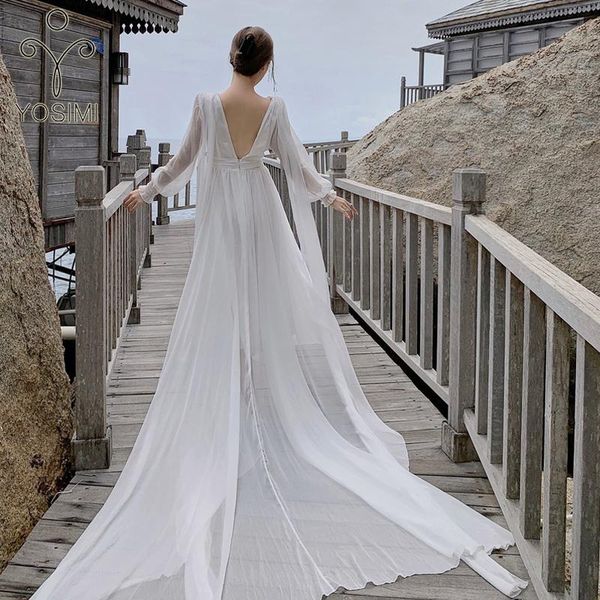 casual dresses yosimi white chiffon long women dress 2021 summer v-neck fit and flare backless floor-length sleeve red beach, Black;gray
casual dresses yosimi white chiffon long women dress 2021 summer v-neck fit and flare backless floor-length sleeve red beach, Black;gray