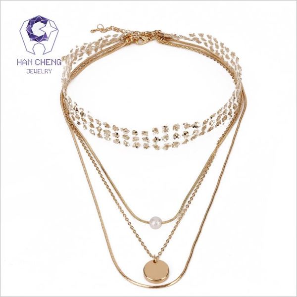 chokers hancheng fashion multilayer gauze golden metal chain pearl pendant choker necklace women necklaces collar jewelry bijoux, Golden;silver
chokers hancheng fashion multilayer gauze golden metal chain pearl pendant choker necklace women necklaces collar jewelry bijoux, Golden;silver