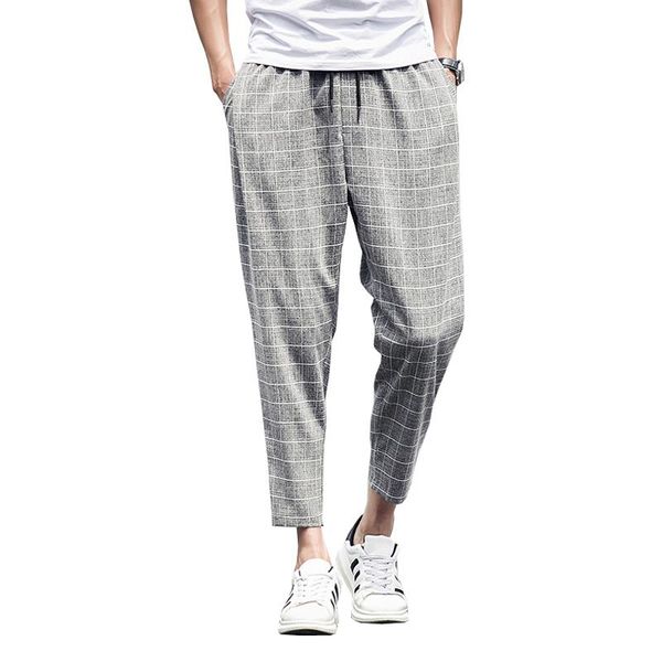 plaid ankle-length men sweatpants casual linen joggers trousers clothes 2021 korean fashion men's pants, Black
plaid ankle-length men sweatpants casual linen joggers trousers clothes 2021 korean fashion men's pants, Black