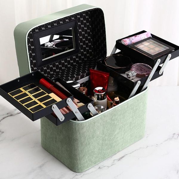 cosmetic case makeup bag suitcase travel storage box large capacity wash double-door case-abux boxes & bins
cosmetic case makeup bag suitcase travel storage box large capacity wash double-door case-abux boxes & bins