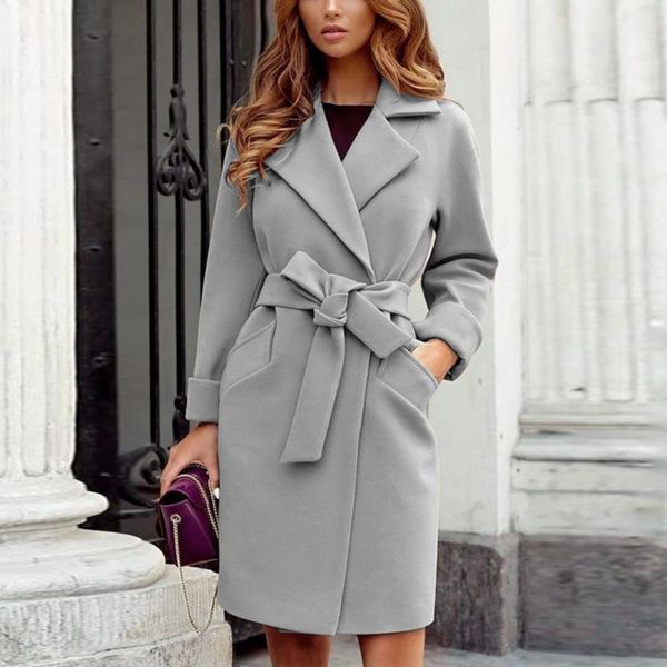 women's wool & blends women peacoat trench coat casual long jackets lapel open front cardigan outwear woolen fleece winter parkas with, Black
women's wool & blends women peacoat trench coat casual long jackets lapel open front cardigan outwear woolen fleece winter parkas with, Black