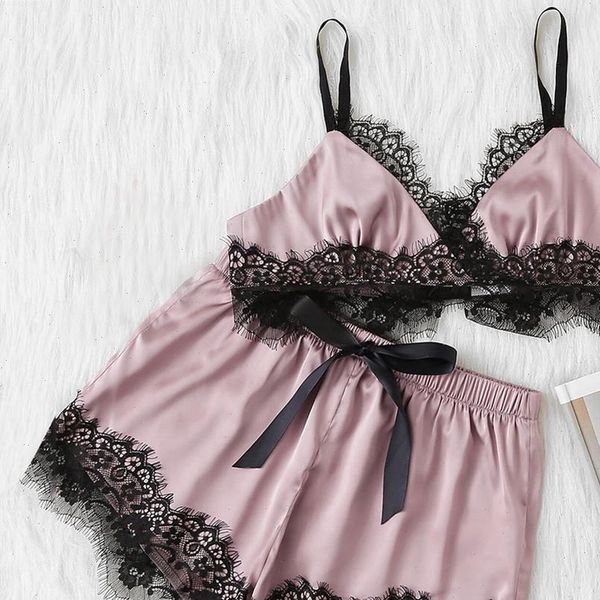 pyjamas pajamas sleep wear women sleepwear sleeveless strap nightwear lace trim satin pajama sets, Black;red
pyjamas pajamas sleep wear women sleepwear sleeveless strap nightwear lace trim satin pajama sets, Black;red