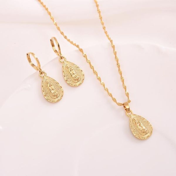 earrings & necklace bangrui gold color virgin mary pendant for women fashion jewelry sets religious party gifts, Silver
earrings & necklace bangrui gold color virgin mary pendant for women fashion jewelry sets religious party gifts, Silver