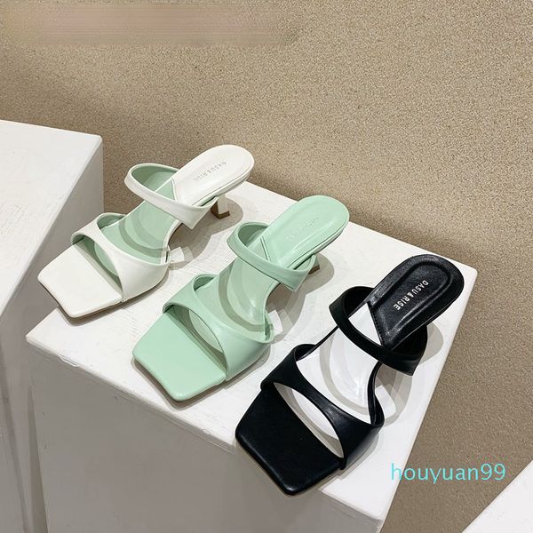 2021 high heels slippers women slip on slides peep toe mule shoes narrow band luxury designers sandals leisure flip flops summer fashion, Black
2021 high heels slippers women slip on slides peep toe mule shoes narrow band luxury designers sandals leisure flip flops summer fashion, Black