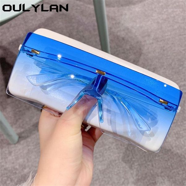 oulylan rimless sunglasses women designer big frame square sun glasses for men vintage gradient blue pink eyewear, White;black
oulylan rimless sunglasses women designer big frame square sun glasses for men vintage gradient blue pink eyewear, White;black