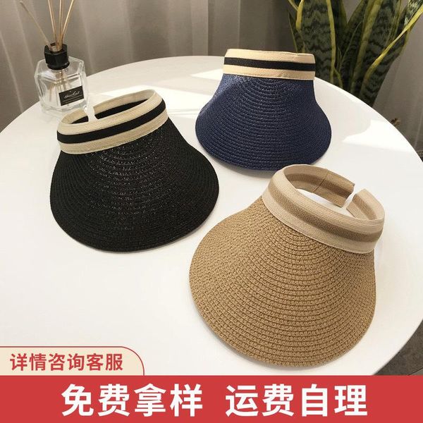 wide brim hats summer empty suncap foldable portable roll up beach hat women sun fashion casual straw cap visors, Blue;gray
wide brim hats summer empty suncap foldable portable roll up beach hat women sun fashion casual straw cap visors, Blue;gray