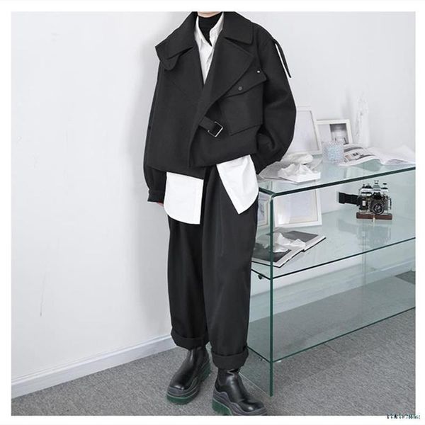 men's wool & blends spring and autumn punk hip hop short style woolen black jacket loose thickness oversized coat for male casual
men's wool & blends spring and autumn punk hip hop short style woolen black jacket loose thickness oversized coat for male casual