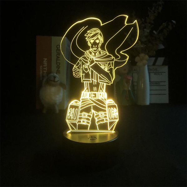 novelty lighting 3d night light alarm clock base lamp colorful attack on titan erwin smith manga japanese anime dropship table gift
novelty lighting 3d night light alarm clock base lamp colorful attack on titan erwin smith manga japanese anime dropship table gift