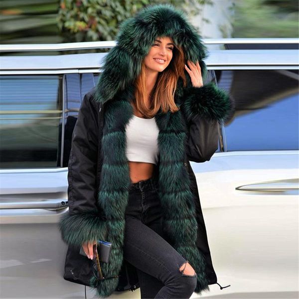women's fur & faux faux-fur shaggy winter warm outerwear fake long sleeve open front outwear fishtail hooded jackets plus size, Black
women's fur & faux faux-fur shaggy winter warm outerwear fake long sleeve open front outwear fishtail hooded jackets plus size, Black