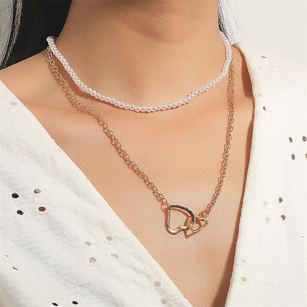 chains vintage pearl choker love heart necklace for women fashion summer white imitation necklaces trend elegant wedding jewelry, Silver
chains vintage pearl choker love heart necklace for women fashion summer white imitation necklaces trend elegant wedding jewelry, Silver